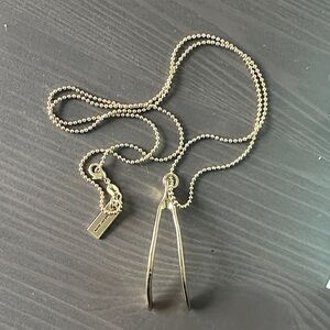 Marc Jacobs Gold Wishbone Necklace